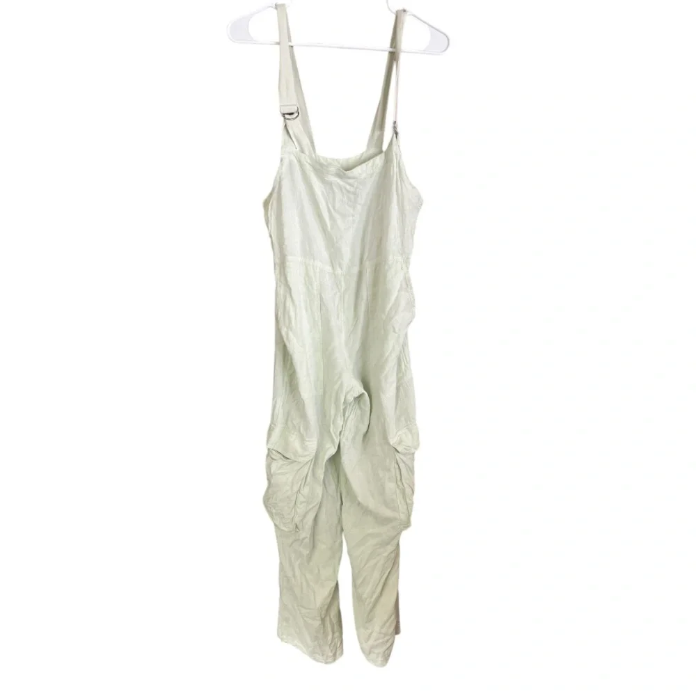 Urban Outfitters BDG Tilly Linen Utility Overalls in Light Green‎ S - Picture 10 of 14